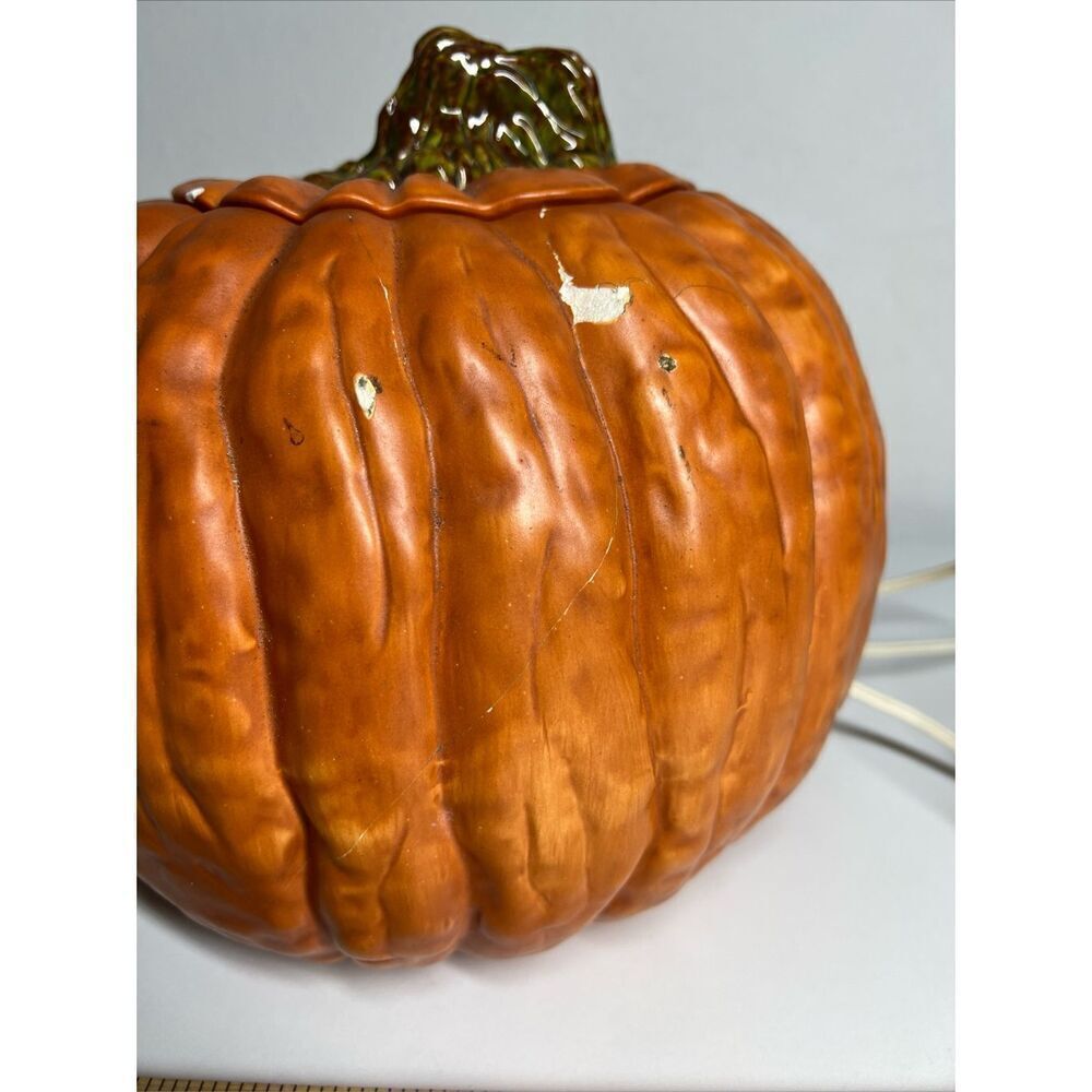 Rare Vintage 1984 Donna Shotto Ceramic Pampkin Lamp 9” See Description - Picture 6 of 16